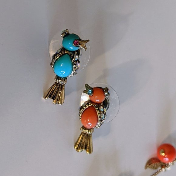 Betsey J "Betsey Delicates" Birds Necklace/Earrings - Picture 2 of 10